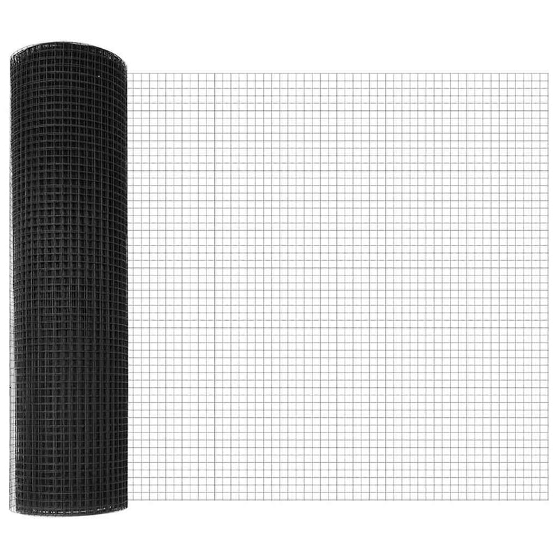 vidaXL Kerítés oszlopokkal Szürke 0.5 x 25 m Acél
