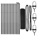 vidaXL Kerítés oszlopokkal Szürke 0.5 x 25 m Acél