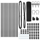 vidaXL Kerítés oszlopokkal Szürke 0.8 x 25 m Acél