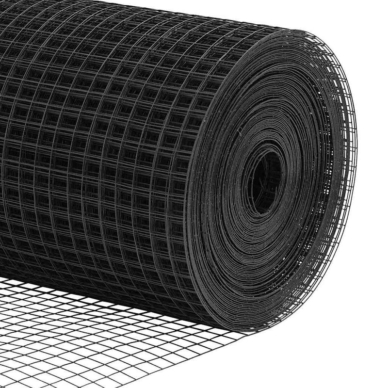 vidaXL Kerítés oszlopokkal Szürke 1 x 25 m Acél