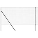 vidaXL Kerítés oszlopokkal Szürke 1 x 25 m Acél