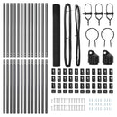 vidaXL Kerítés oszlopokkal Szürke 1 x 25 m Acél