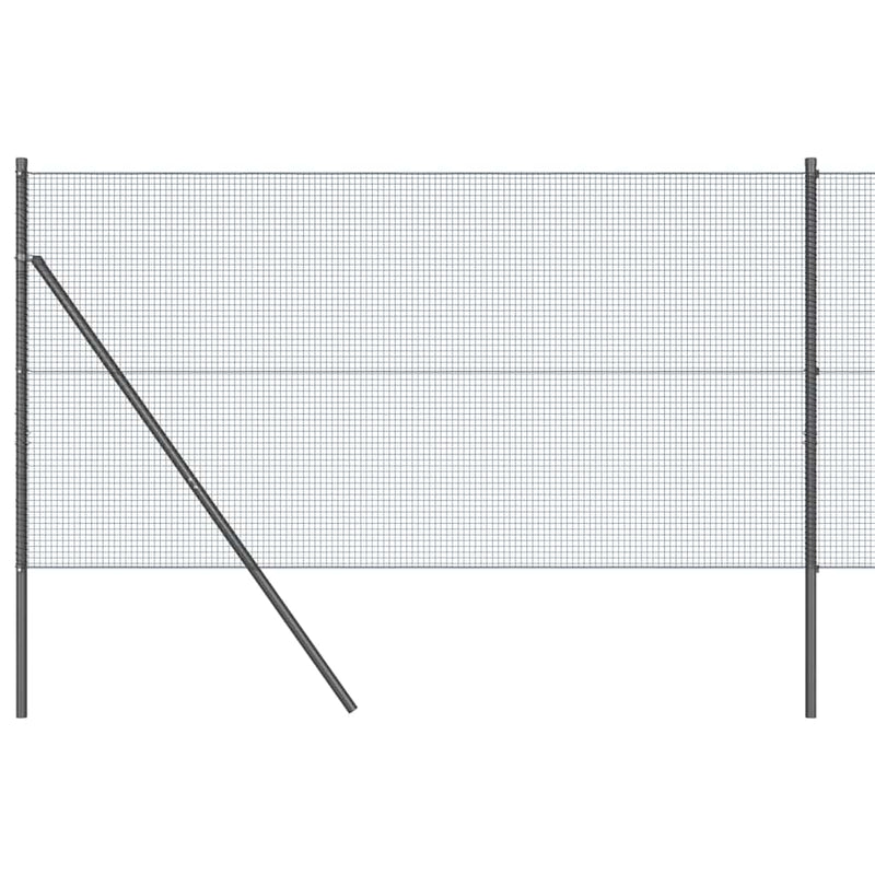 vidaXL Kerítés oszlopokkal Szürke 1.2 x 25 m Acél