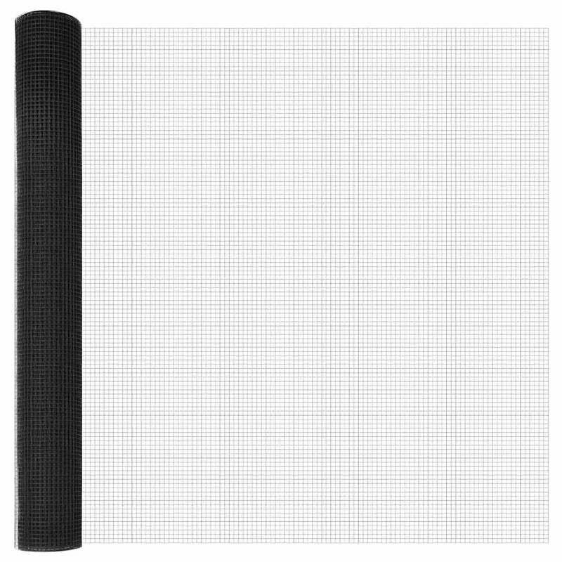 vidaXL Kerítés oszlopokkal Szürke 1.2 x 25 m Acél