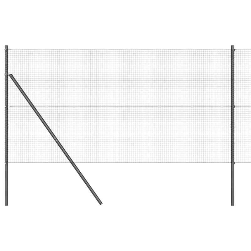 vidaXL Kerítés oszlopokkal Szürke 1.2 x 25 m Acél