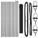 vidaXL Kerítés oszlopokkal Szürke 1.4 x 25 m Acél