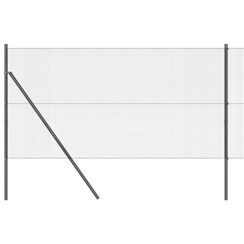 vidaXL Kerítés oszlopokkal Szürke 1.2 x 50 m Acél