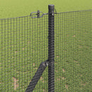vidaXL Talajra rögzíthető hegesztett drótkerítés 50 x 1,4 m Szürke
