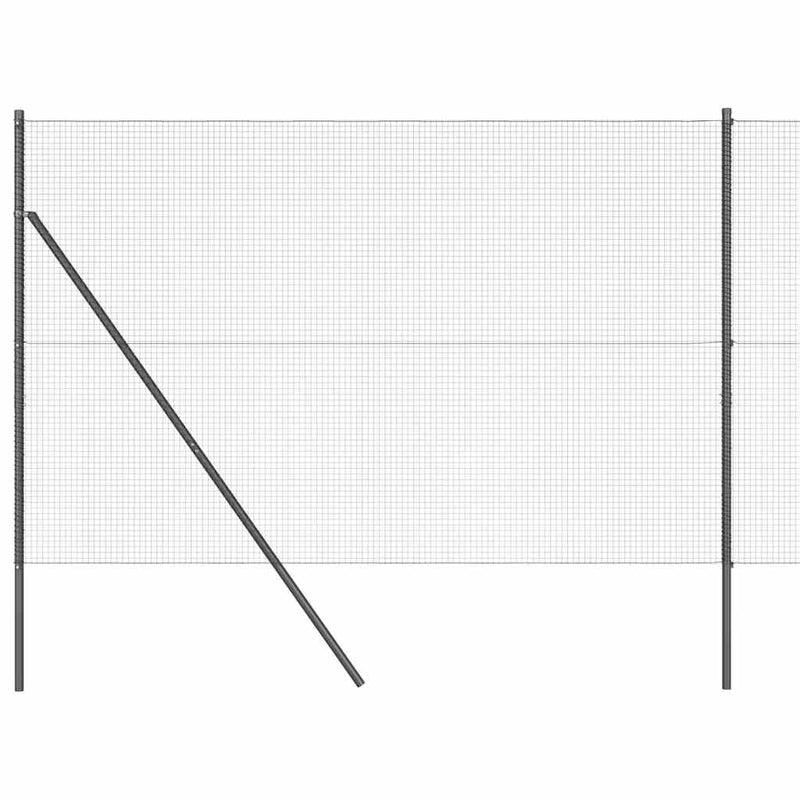 vidaXL Kerítés oszlopokkal Szürke 1.4 x 50 m Acél