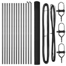 vidaXL Kerítés oszlopokkal Szürke 1.4 x 50 m Acél