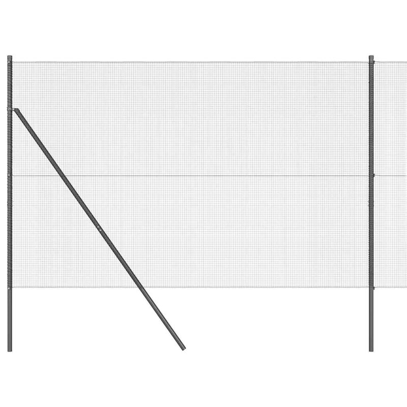 vidaXL Kerítés oszlopokkal Szürke 1.5 x 50 m Acél