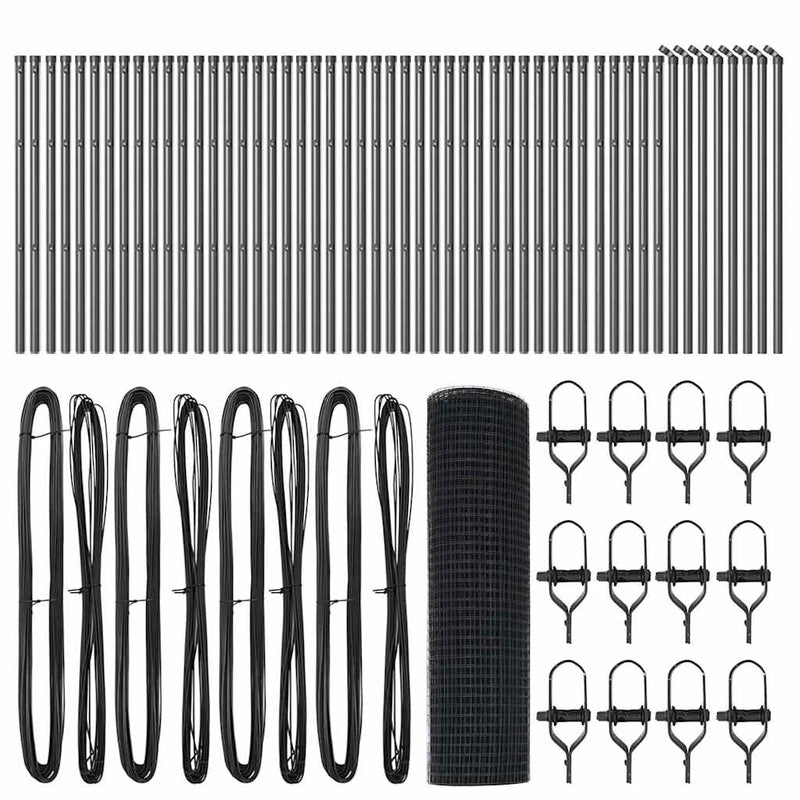 vidaXL Kerítés oszlopokkal Szürke 0.6 x 100 m Acél