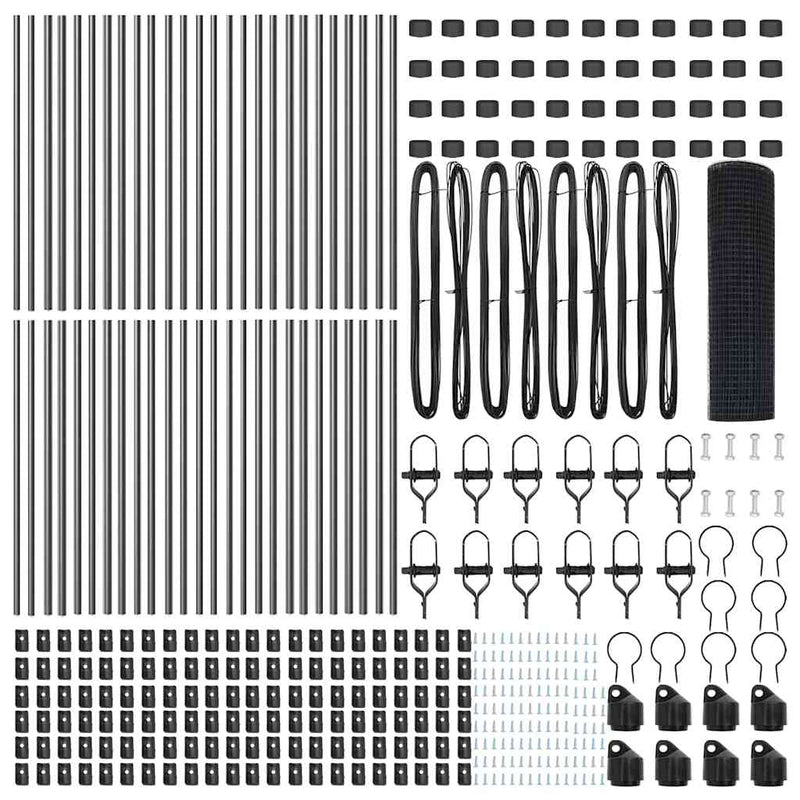 vidaXL Kerítés oszlopokkal Szürke 0.6 x 100 m Acél