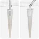 vidaXL Kerítés oszlopokkal Ezüst 0,4 x 10 m Acél