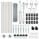 vidaXL Kerítés oszlopokkal Ezüst 0,4 x 10 m Acél