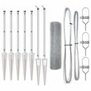 vidaXL Kerítés oszlopokkal Ezüst 0,4 x 10 m Acél