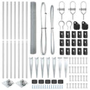 vidaXL Kerítés oszlopokkal Ezüst 1.2 x 10 m Acél