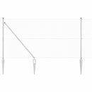 vidaXL Kerítés oszlopokkal Ezüst 1.2 x 10 m Acél