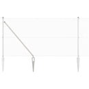 vidaXL Kerítés oszlopokkal Ezüst 1.4 x 10 m Acél