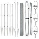 vidaXL Kerítés oszlopokkal Ezüst 1.4 x 10 m Acél