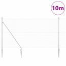 vidaXL Kerítés oszlopokkal Ezüst 1.5 x 10 m Acél