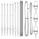 vidaXL Kerítés oszlopokkal Ezüst 1.6 x 10 m Acél