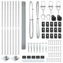 vidaXL Kerítés oszlopokkal Ezüst 1.6 x 10 m Acél