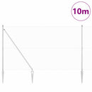 vidaXL Kerítés oszlopokkal Ezüst 1.6 x 10 m Acél