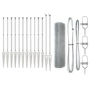 vidaXL Kerítés oszlopokkal Ezüst 0.5 x 25 m Acél