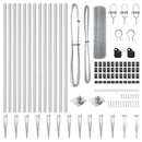 vidaXL Kerítés oszlopokkal Ezüst 0,6 x 25 m Acél