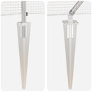 vidaXL Kerítés oszlopokkal Ezüst 0.8 x 25 m Acél