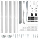 vidaXL Kerítés oszlopokkal Ezüst 1.2 x 25 m Acél