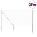 vidaXL Kerítés oszlopokkal Ezüst 1.4 x 25 m Acél