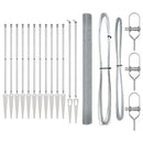 vidaXL Kerítés oszlopokkal Ezüst 1.5 x 25 m Acél