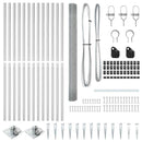 vidaXL Kerítés oszlopokkal Ezüst 1.6 x 25 m Acél