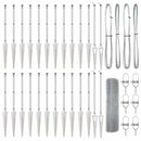 vidaXL Kerítés oszlopokkal Ezüst 0.5 x 50 m Acél