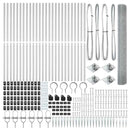 vidaXL Kerítés oszlopokkal Ezüst 1.4 x 50 m Acél