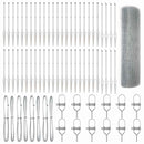 vidaXL Kerítés oszlopokkal Ezüst 0.4 x 100 m Acél