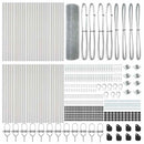 vidaXL Kerítés oszlopokkal Ezüst 0.5 x 100 m Acél