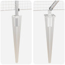 vidaXL Kerítés oszlopokkal Ezüst 0.6 x 100 m Acél