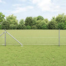 vidaXL Kerítés oszlopokkal Ezüst 0.8 x 100 m Acél