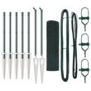 vidaXL Kerítés oszlopokkal Zöld 0,4 x 10 m Acél