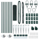 vidaXL Kerítés oszlopokkal Zöld 0,4 x 10 m Acél