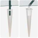 vidaXL Kerítés oszlopokkal Zöld 0,6 x 10 m Acél