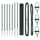 vidaXL Kerítés oszlopokkal Zöld 1.4 x 10 m Acél