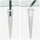 vidaXL Kerítés oszlopokkal Zöld 1.4 x 10 m Acél