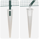 vidaXL Kerítés oszlopokkal Zöld 1.4 x 10 m Acél