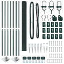 vidaXL Kerítés oszlopokkal Zöld 1.5 x 10 m Acél