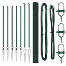 vidaXL Kerítés oszlopokkal Zöld 1.5 x 10 m Acél