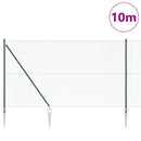 vidaXL Kerítés oszlopokkal Zöld 1.5 x 10 m Acél